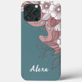 Funda Para iPhone 13 Pro Max Modern elegant cute girly simple florals