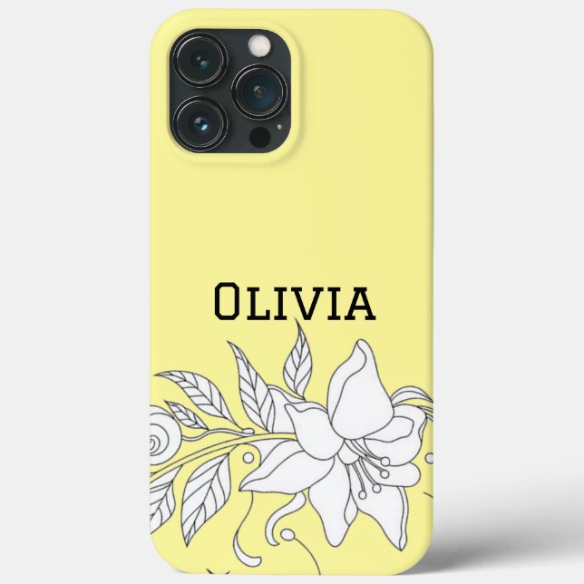 Funda De Case-Mate Para iPhone Modern elegant cute girly simple florals (Reverso )