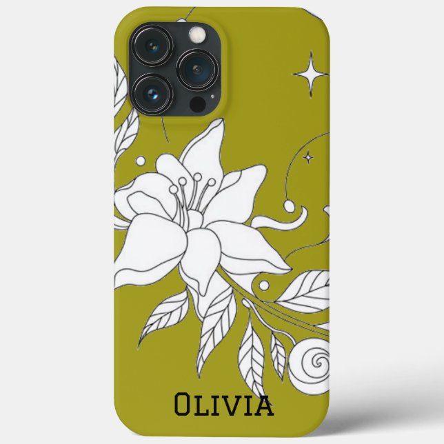 Funda De Case-Mate Para iPhone Modern elegant cute girly simple florals (Reverso )