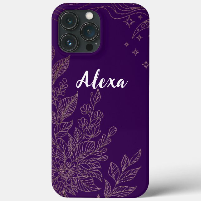 Funda De Case-Mate Para iPhone Modern elegant cute girly simple florals (Reverso )