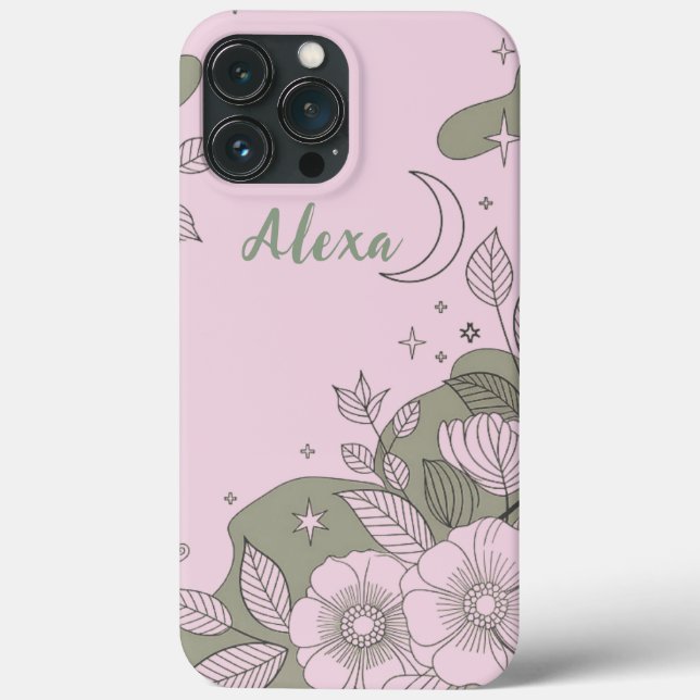 Funda De Case-Mate Para iPhone Modern elegant cute girly simple florals (Reverso )