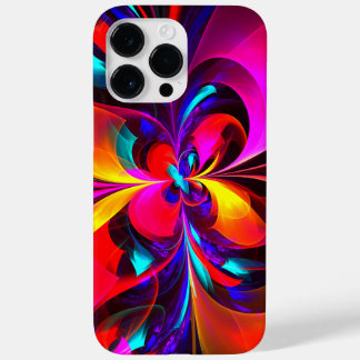 Funda Para iPhone 14 Pro Max De Case-Mate Modern Floral Resumen Arte Patrón Azul Rojo #07