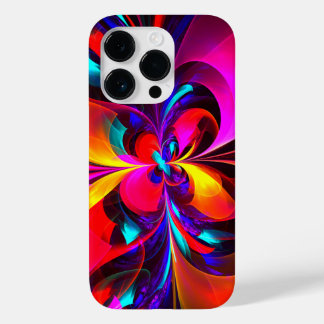 Funda Para iPhone 14 Pro De Case-Mate Modern Floral Resumen Arte Patrón Azul Rojo #07