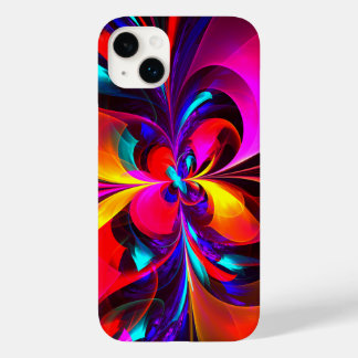 Funda Para iPhone 14 Plus De Case-Mate Modern Floral Resumen Arte Patrón Azul Rojo #07