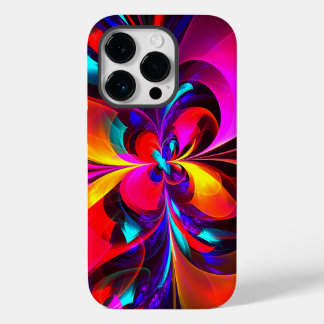 Funda Para iPhone 14 Pro De Case-Mate Modern Floral Resumen Arte Patrón Azul Rojo #07