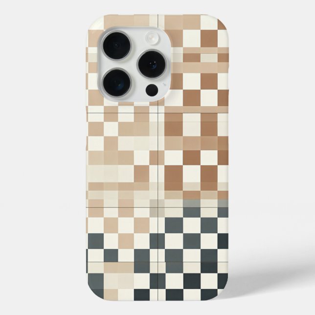 Funda De Case-Mate Para iPhone Modern Four-Quadrant Gradient Checkered Phone Case (Reverso )
