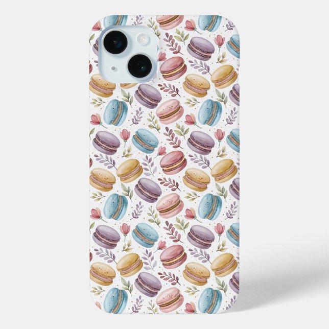 Funda De Case-Mate Para iPhone Modern Fun Sweet Macaroons (Reverso )