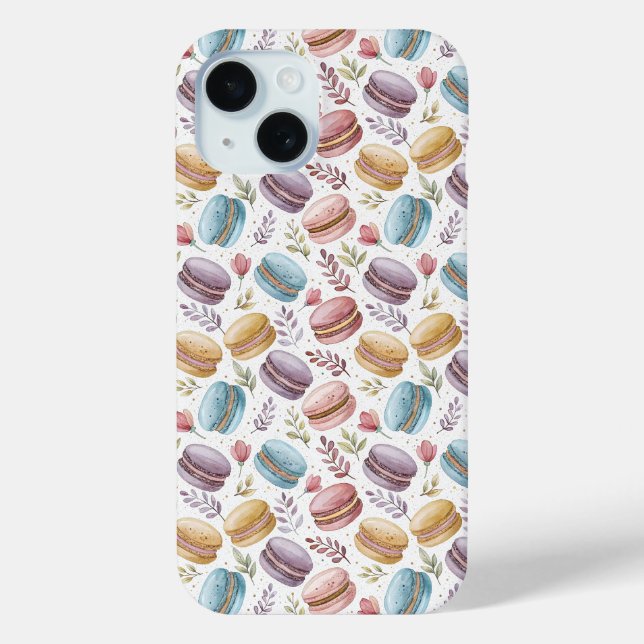 Funda De Case-Mate Para iPhone Modern Fun Sweet Macaroons (Reverso )