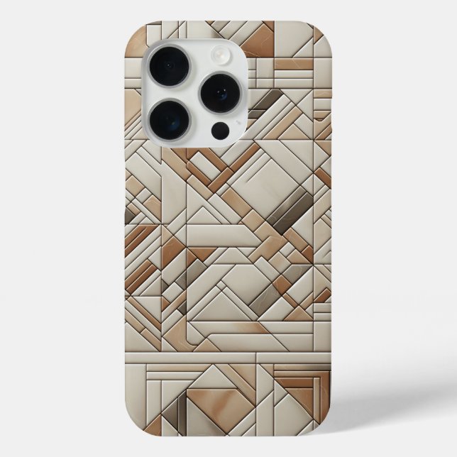 Funda De Case-Mate Para iPhone Modern Geometric Mosaic Phone Case Abstract Linear (Reverso )