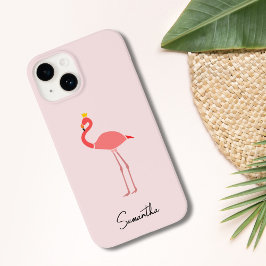 Funda Para iPhone 14 De Case-Mate Modern Minimal Pink Flamingo