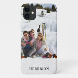 Funda Para iPhone 11 Modern Photo Name Family Simple Gorgeous Cute