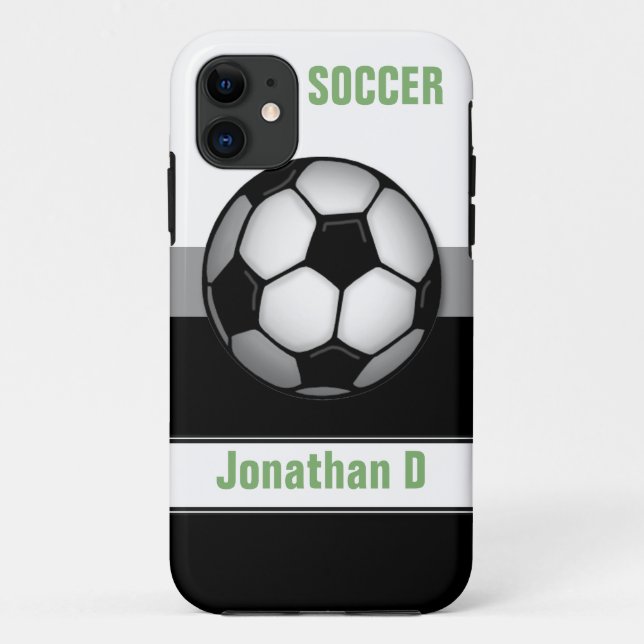 Funda De Case-Mate Para iPhone Modern Soccer Ball verde personalizado iPhone 5 Fu (Reverso)