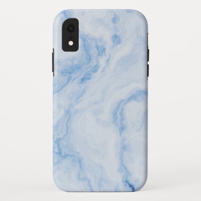 Funda De Case-Mate Para iPhone Modern Stone Dusty Blue Marble (Reverso)