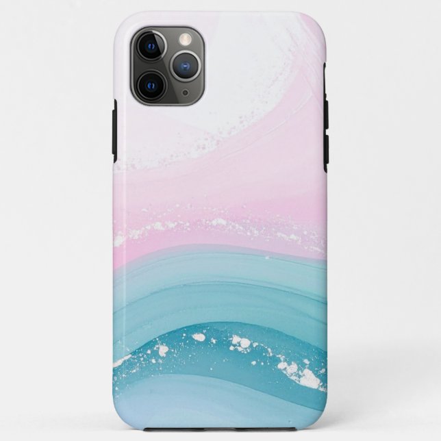 Funda De Case-Mate Para iPhone Modern Stone Dusty Blue Marble (Reverso)