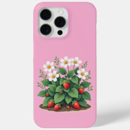 Funda Para iPhone 15 Pro Max Modern Strawberry Plant iPhone/iPad Case
