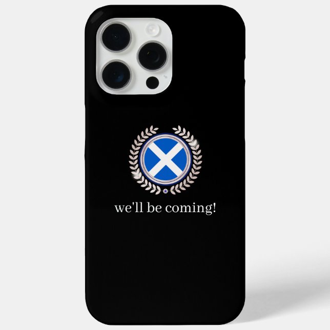 Funda De Case-Mate Para iPhone Modern We'll Be Coming | Scotland Flag Badge Fans  (Reverso )