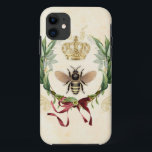Funda Para iPhone 11 Moderna Abeja Botánica Vintage<br><div class="desc">Moderna Abeja Botánica Vintage insectos de abeja insectos de insectos de insectos, follaje elegante retro vintage, flor ramo jardín botánico, hojas florales de primavera de verano, dibujo acuático de ilustracion de lujo, arte de la corona néctar, bonito y hermoso zumbido, flor de alas amarillas, naturaleza de abejas silvestres de oro,...</div>