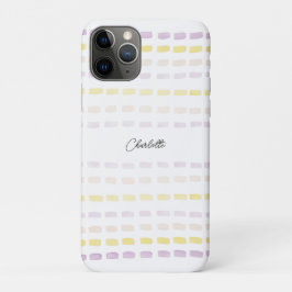 Funda Para iPhone 11 Pro Moderna acuarela geométrica monogramada