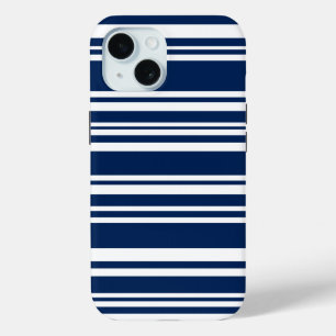Funda Para iPhone 15 Moderna Armada mixta y franjas blancas