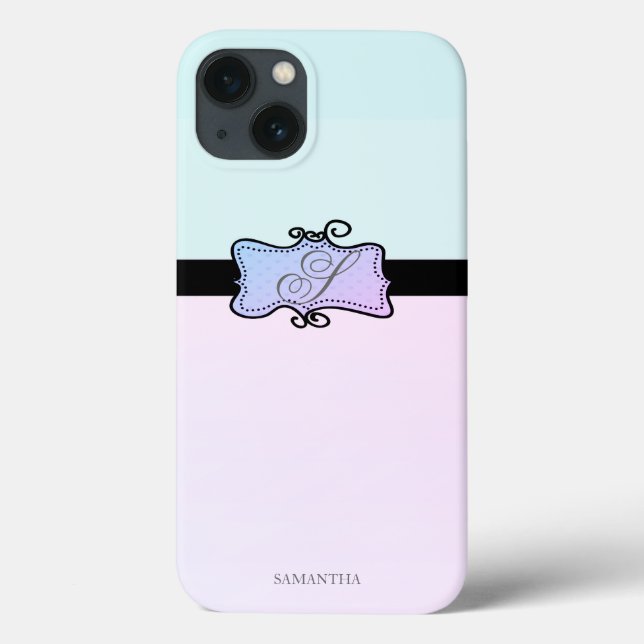 Funda De Case-Mate Para iPhone Moderna banda Girly elegante (Reverso)