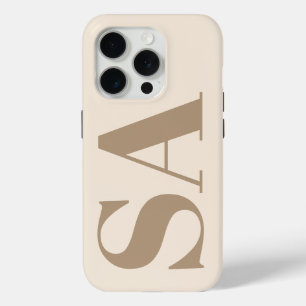 Funda Para iPhone 15 Pro Moderna caja Case-Mate de color blanco antiguo con