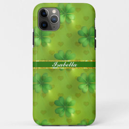 Funda Para iPhone 11 Pro Max Moderna colección Clover 4 Lista Green