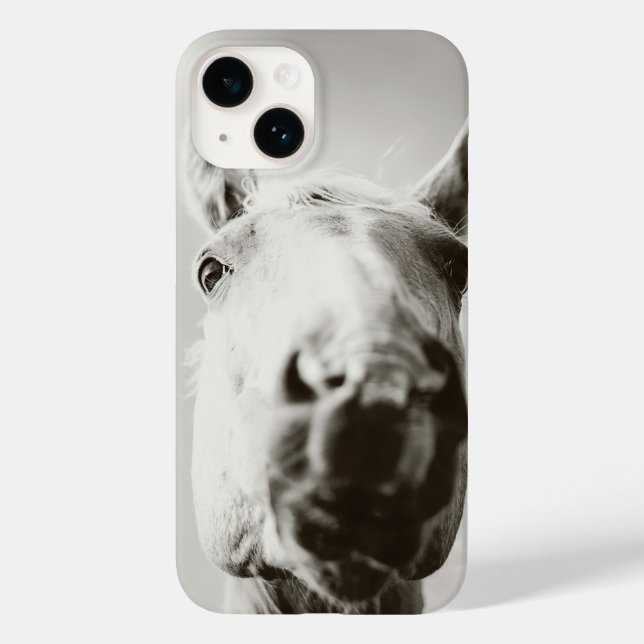 Funda De Case-Mate Para iPhone Moderna ecuestre, su foto de caballo (Reverso )