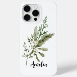 Funda Para iPhone 15 Pro Max Moderna Elegante Color Blanco Rojo Verde Floral