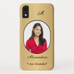 Funda Para iPhone XR Moderna Elegante Oro Negro Personalizado