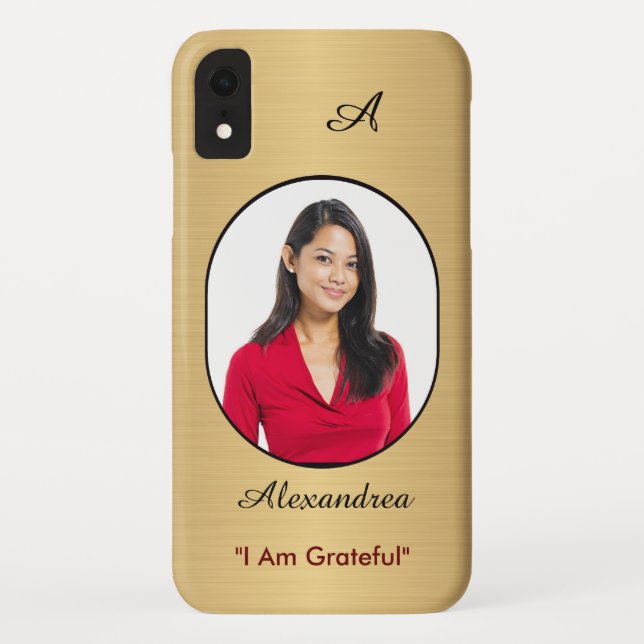 Funda De Case-Mate Para iPhone Moderna Elegante Oro Negro Personalizado (Reverso)