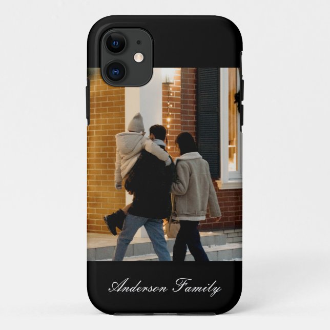Funda De Case-Mate Para iPhone Moderna familia fotográfica personalizada (Reverso)