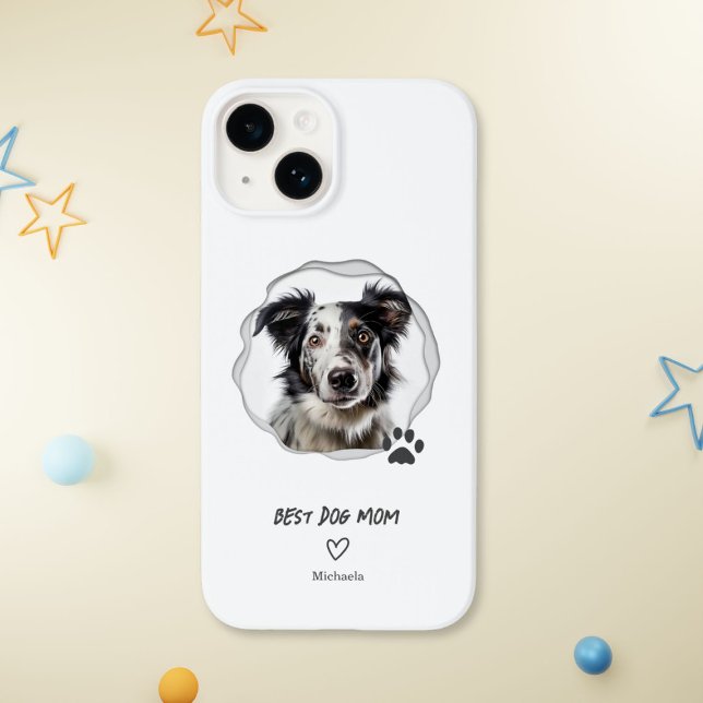 Funda De Case-Mate Para iPhone Moderna foto de mamá de mejor perro (Subido por el creador)