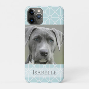 Funda Para iPhone 11 Pro Moderna foto Verde azulada turquesa blanca persona
