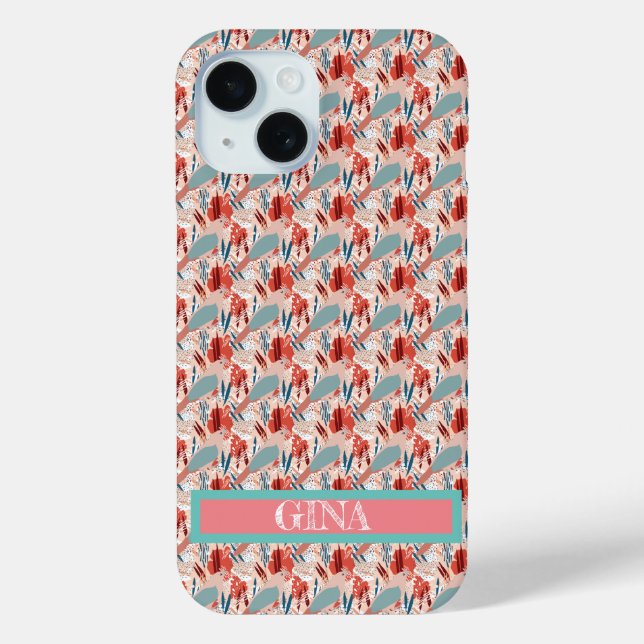 Funda De Case-Mate Para iPhone Moderna Girly Cute Personalizada (Reverso )