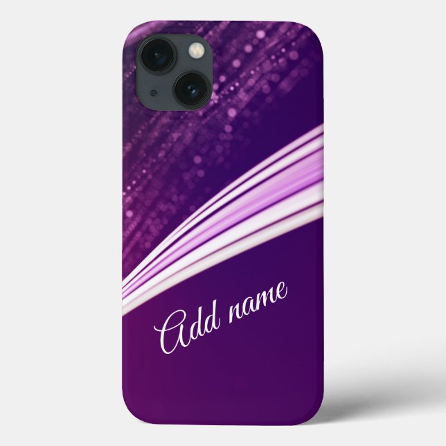 Funda De Case-Mate Para iPhone Moderna Girly Purple Stylish (Reverso)