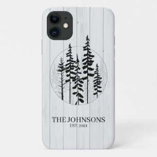 Funda Para iPhone 11 Moderna granja de pinos rústicos