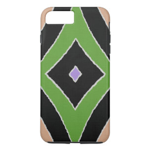 Funda Para iPhone 8 Plus/7 Plus Moderna impresión africana verde púrpura negro apa