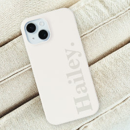 Funda Para iPhone 15 Moderna marfil blanco mínimo contemporáneo