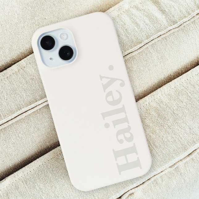 Funda De Case-Mate Para iPhone Moderna marfil blanco mínimo contemporáneo (Subido por el creador)