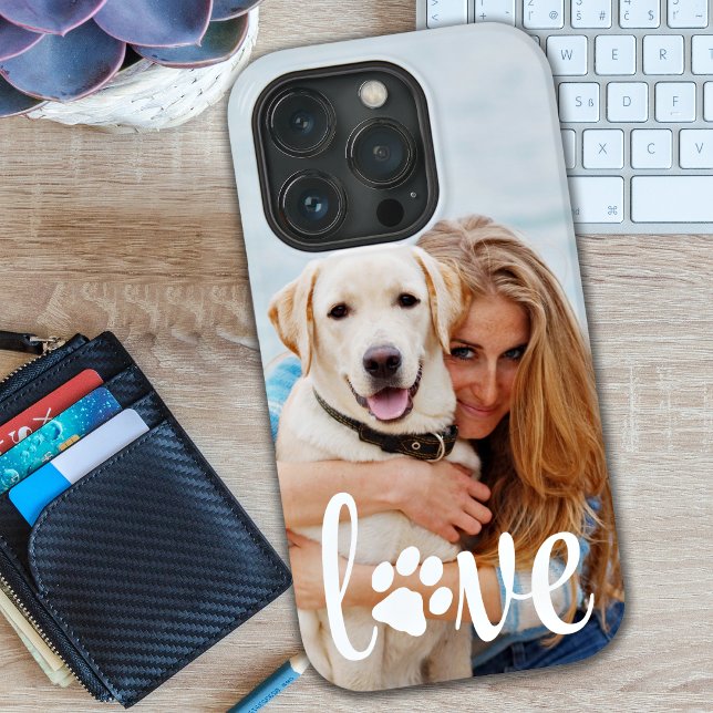 Funda De Case-Mate Para iPhone Moderna Mascota Personalizado Imagen AMOR Paw Impr (Subido por el creador)