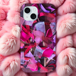 Funda Para iPhone 15 Moderna moda elegante burdeos rosa magenta morado
