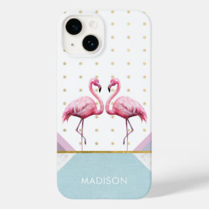 Funda Para iPhone 14 De Case-Mate Moderna moda Flamingo Nombre de la chica rosa
