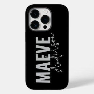 Funda Para iPhone 14 Pro De Case-Mate Moderna tipografía minimalista blanco negro elegan