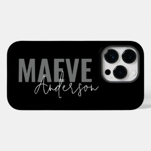 Funda Para iPhone 14 Pro De Case-Mate Moderna tipografía minimalista blanco negro elegan