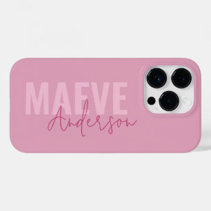 Funda Para iPhone 14 Pro De Case-Mate Moderna tipografía minimalista rosa giratorio eleg