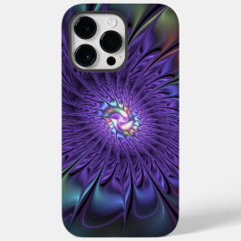 Funda Para iPhone 14 Pro Max De Case-Mate Moderna y colorida moda Resumen Flor Fractal