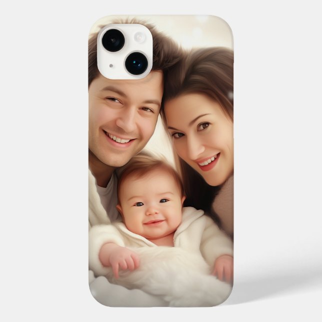 Funda De Case-Mate Para iPhone Moderna y elegante familia de fotos (Reverso )