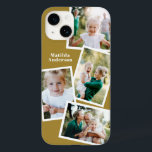 Funda Para iPhone 14 De Case-Mate Moderna y elegante mostaza de la familia multifoto<br><div class="desc">Diseño moderno y elegante de estuches para teléfonos electrónicos multifamiliares. Aniversario ideal,  Navidades,  Día de la Madre o diseño del Día del Padre. Se puede cambiar el color de la mostaza.</div>