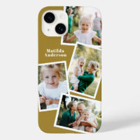 Moderna y elegante mostaza de la familia multifoto