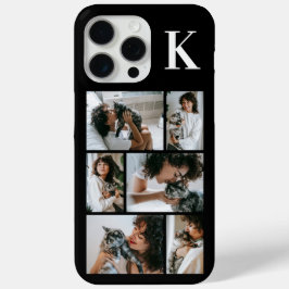 Funda Para iPhone 15 Pro Max Moderno 6 Foto Negro Mascotas